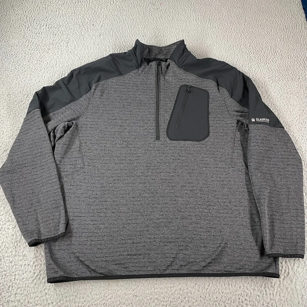 Alaskan Hardgear Duluth Trading Blackburn 1/4 Zip Pullover Fleece Jacket Grey XL